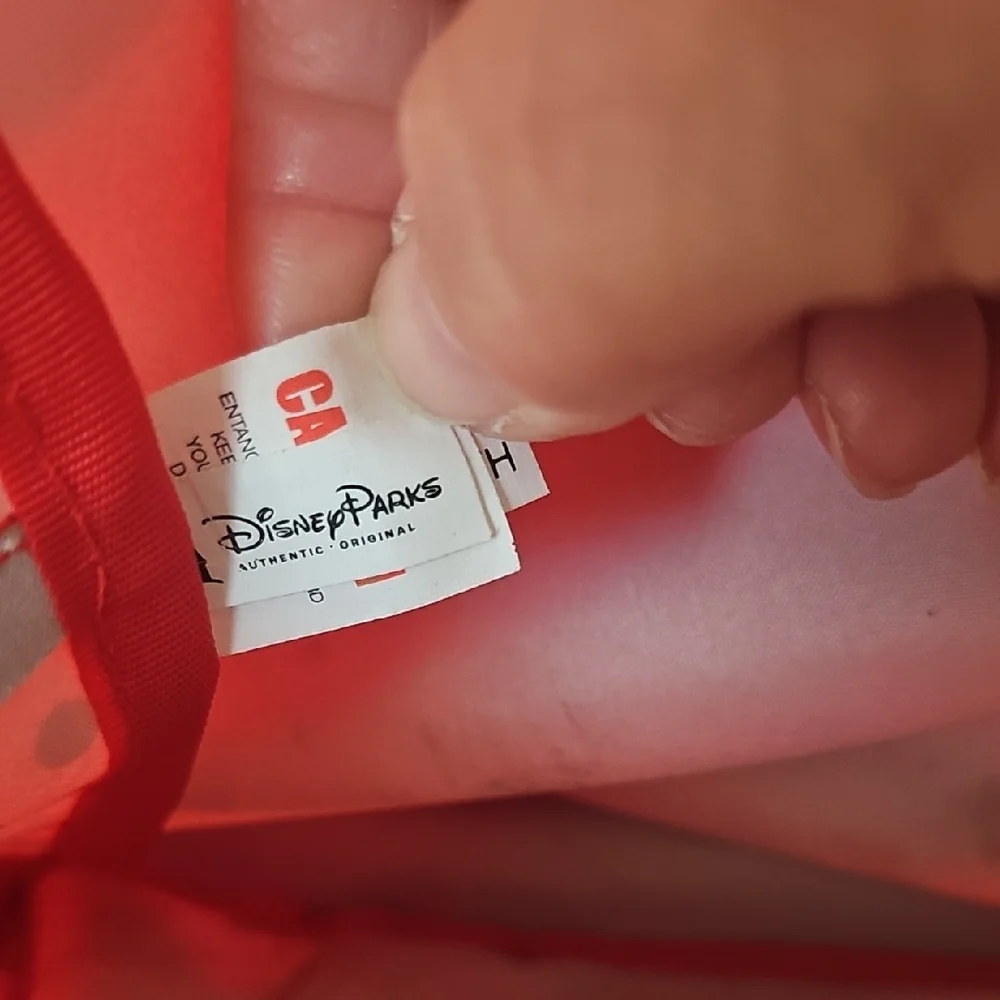 Disney Parks Minnie Mouse Mini Backpack w/ Glossy Red Metallic Finish